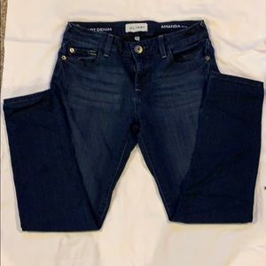 Dark denim stretch jeans, non smoking